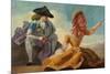 José del Castillo / 'Couple of Majos'. XVIII century. Oil on canvas.-JOSE DEL CASTILLO-Mounted Poster