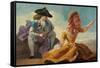 José del Castillo / 'Couple of Majos'. XVIII century. Oil on canvas.-JOSE DEL CASTILLO-Framed Stretched Canvas