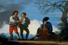 José del Castillo / 'Two boys, one playing solfeggio and the other playing the violin', 1780, Sp...-JOSE DEL CASTILLO-Poster