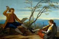 José del Castillo / 'Two boys, one playing solfeggio and the other playing the violin', 1780, Sp...-JOSE DEL CASTILLO-Poster