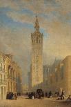 The Giralda Seen from Calle Placentines-José Domínguez Bécquer-Stretched Canvas