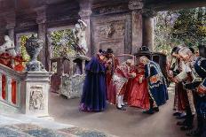 Ladies in a Sun-Dappled Courtyard-Jose Gallegos Arnosa-Giclee Print