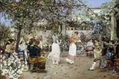 A Fiesta on a Sevillan Terrace, 1891-Jose Gallegos Y Arnosa-Framed Giclee Print