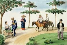 Manila and Its Environs: Mestizos Going to the Fiesta-Jose Honorato Lozano-Framed Giclee Print