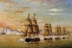 Naval Battle in Front of Montevideo, 1826-Jose Luis Murature-Framed Stretched Canvas