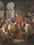 St. Charles Borromeo, Archbishop of Milan, Distributing Alms to the Poor, 1853-José Salomé Pina-Framed Giclee Print