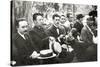 Jose Vasconcelos and Diego Rivera During an Outdoor Event at Chapultepec Park, Mexico City, 1921-Tina Modotti-Stretched Canvas