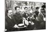 Jose Vasconcelos and Diego Rivera During an Outdoor Event at Chapultepec Park, Mexico City, 1921-Tina Modotti-Mounted Giclee Print