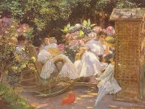 Ladies in a Garden-Jose Villegas y Cordero-Mounted Giclee Print