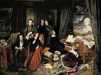 Liszt at the Piano-Josef Danhauser-Stretched Canvas