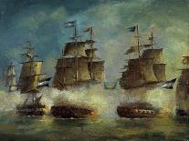 Naval Battle During War Between Argentina and Brazil, 1826-Josef Hoffman-Giclee Print