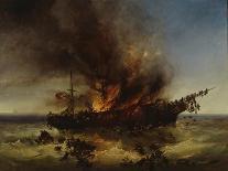 The sea battle at Lissa, 20 July 1866-Josef Karl Berthold Puttner-Giclee Print