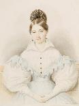Portrait of Anna Plochl, 1832 (Watercolour on Paper)-Josef Nikolaus Kriehuber-Giclee Print