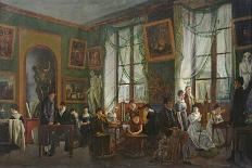 The Studio of Madame Haudebourt-Lescot-Joseph Albrier-Framed Stretched Canvas