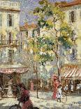 Paris Street Scene-Joseph Alfred Terry-Framed Stretched Canvas