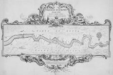 Map of the River Thames from Tilbury to Westminster, Passing Through Kent and Essex, 1740-Joseph Ames-Stretched Canvas