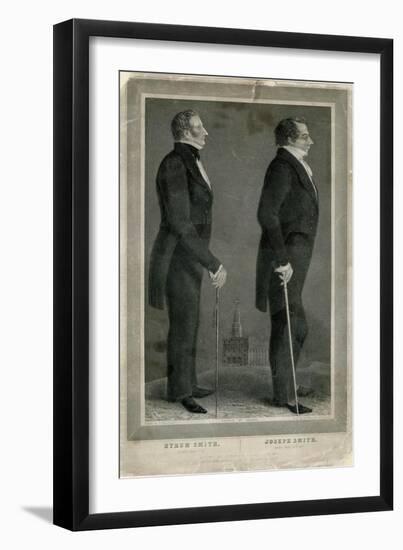 Joseph and Hiram Smith, Pioneers of Mormonism-S Maudsley-Framed Art Print