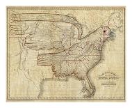 Eagle Map of the United States, c.1833-Joseph And James Churchman-Mounted Art Print