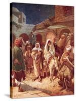 Joseph and Mary Arrive at Bethlehem, But Find There Is No Room for Them at the Inn-William Brassey Hole-Stretched Canvas