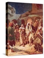 Joseph and Mary Arrive at Bethlehem, But Find There Is No Room for Them at the Inn-William Brassey Hole-Stretched Canvas