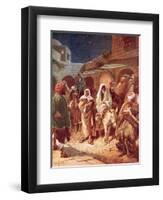 Joseph and Mary Arrive at Bethlehem, But Find There Is No Room for Them at the Inn-William Brassey Hole-Framed Premium Giclee Print
