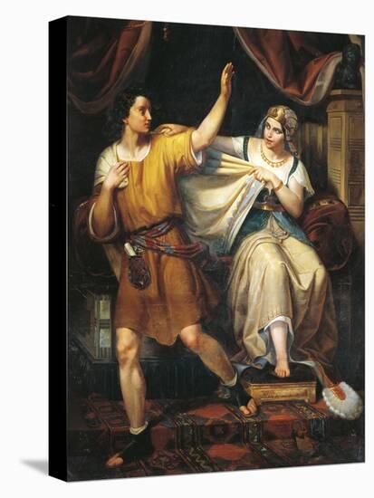 Joseph and Potiphar's Wife, 1852-Juan Urruchi-Stretched Canvas