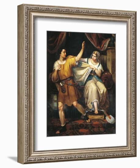 Joseph and Potiphar's Wife, 1852-Juan Urruchi-Framed Giclee Print
