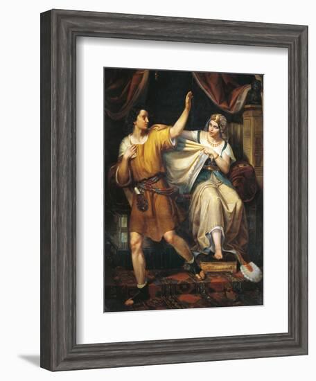 Joseph and Potiphar's Wife, 1852-Juan Urruchi-Framed Giclee Print