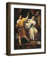 Joseph and Potiphar's Wife, 1852-Juan Urruchi-Framed Giclee Print