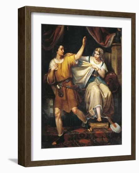 Joseph and Potiphar's Wife, 1852-Juan Urruchi-Framed Giclee Print