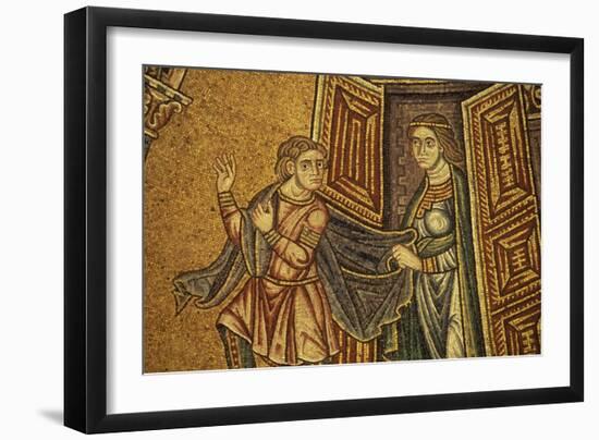 Joseph and Potiphar's Wife, Mosaic in St. Mark's Basilica, Venice, Italy, 11th-13th Century-null-Framed Giclee Print