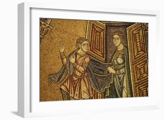 Joseph and Potiphar's Wife, Mosaic in St. Mark's Basilica, Venice, Italy, 11th-13th Century-null-Framed Giclee Print