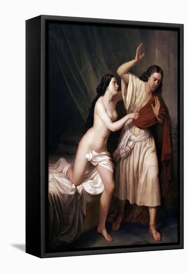 Joseph and Potiphars Wife, 1854-Antonio Maria Esquivel-Framed Stretched Canvas