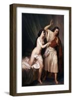 Joseph and Potiphars Wife, 1854-Antonio Maria Esquivel-Framed Giclee Print