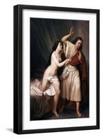 Joseph and Potiphars Wife, 1854-Antonio Maria Esquivel-Framed Giclee Print