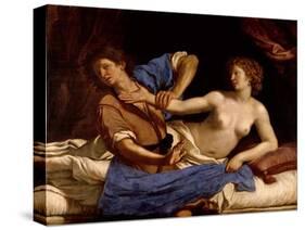 Joseph and the Wife of Potiphar, circa 1649-Guercino (Giovanni Francesco Barbieri)-Stretched Canvas