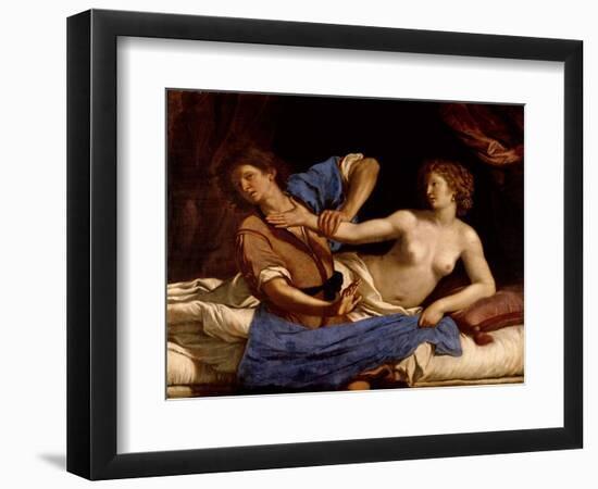 Joseph and the Wife of Potiphar, circa 1649-Guercino (Giovanni Francesco Barbieri)-Framed Giclee Print