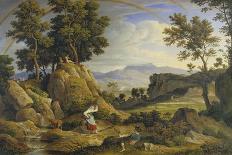 Landschaft mit dem hl.Martin. 1815-Joseph Anton Koch-Giclee Print