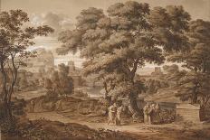A View of the Tiber Near Rome, a Rural Feast, 1818-Joseph Anton Koch-Giclee Print