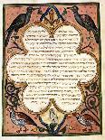 Illumination of a Menorah, from the Jewish Cervera Bible, 1299-Joseph Asarfati-Stretched Canvas