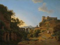 A View of a Fortified Aqueduct-Joseph August Knip-Stretched Canvas