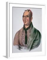 Joseph Brant (1742-1807) Chief of the Mohawks (Colour Litho)-American-Framed Giclee Print