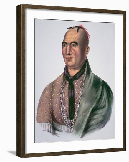 Joseph Brant (1742-1807) Chief of the Mohawks (Colour Litho)-American-Framed Giclee Print