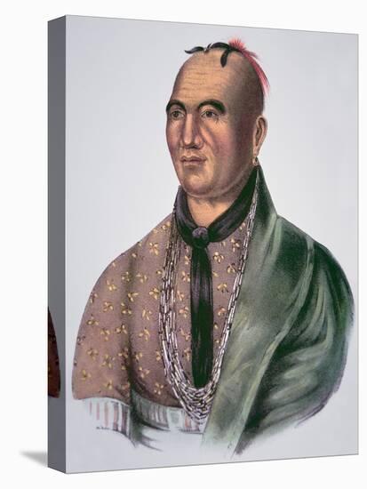 Joseph Brant (1742-1807) Chief of the Mohawks (Colour Litho)-American-Stretched Canvas