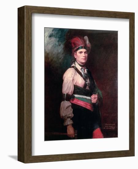 Joseph Brant, Chief of the Mohawks, 1742-1807-George Romney-Framed Giclee Print