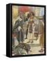 Joseph brothers do not recognise him in Egypt-Charles Edmund Brock-Framed Stretched Canvas
