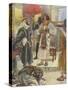 Joseph brothers do not recognise him in Egypt-Charles Edmund Brock-Stretched Canvas