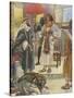 Joseph brothers do not recognise him in Egypt-Charles Edmund Brock-Stretched Canvas