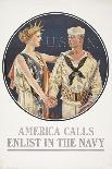 "America Calls, Enlist in the Navy" Poster, 1917-Joseph Christian Leyendecker-Giclee Print