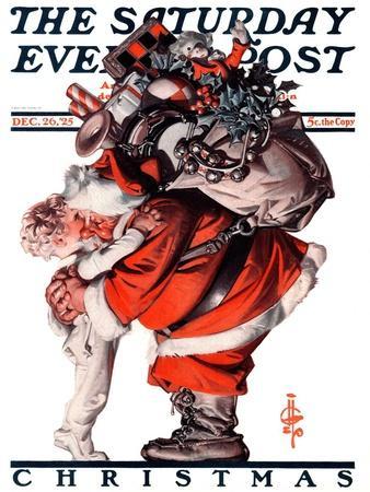 "Hug from Santa," Saturday Evening Post Cover, December 26, 1925